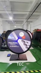 Circular 1.2mm LED video wall, store window glass advertising solutions