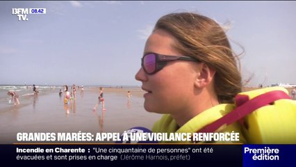 "Il faut faire attention de ne pas trop s'éloigner pour ne pas se faire avoir": les sauveteurs appellent à la vigilance face aux grandes marées
