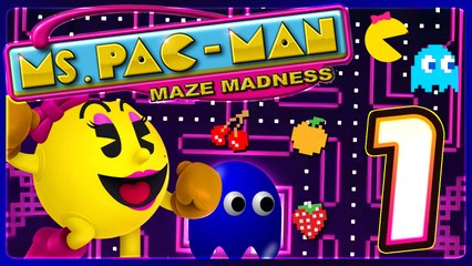 Ms Pac-Man Maze Madness Walkthrough Part 1 (Dreamcast, N64, PS1) Cleopactra