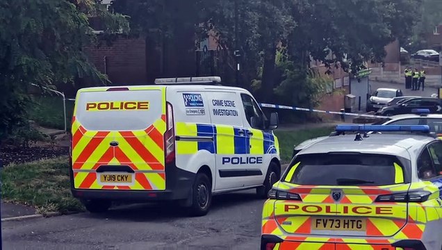 Police cordon on Hinde House Crescent after shooting near Sheffield home