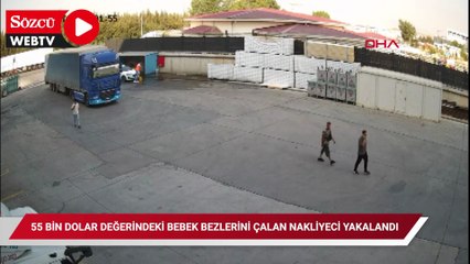 55 bin dolar değerindeki bebek bezlerini çalan nakliyeci yakalandı