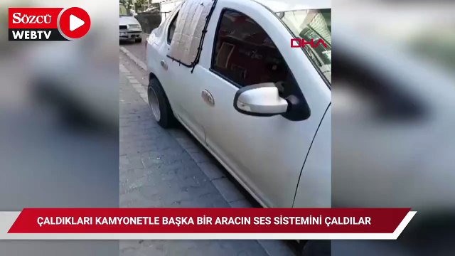 Avcılar'dan çaldıkları kamyonetle başka bir aracın ses sistemini çaldılar