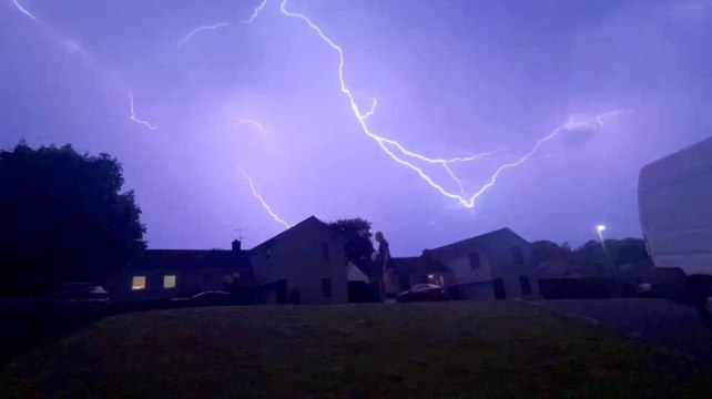 Tenby & Saundersfoot light up with spectacular 'lightning show'