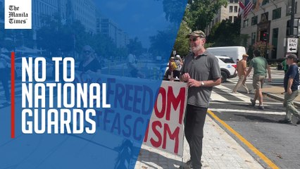 Handful of protesters rally against Trump's deployment of National Guard in Washington