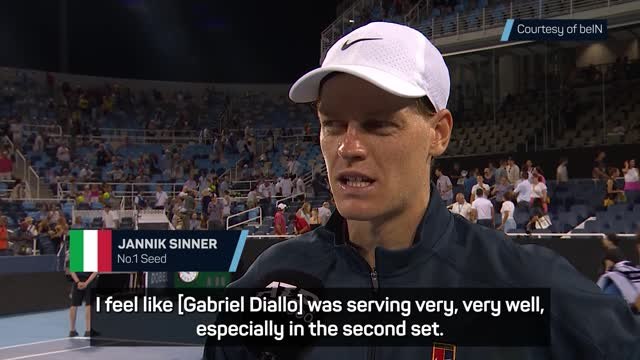 Sinner acknowledges struggles against big servers despite Diallo win