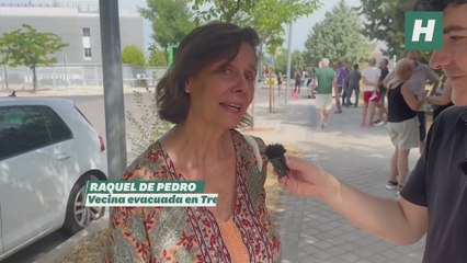 Raquel, vecina de Tres Cantos evacuada: "Llegó la Guardia Civil y nos desalojaron. No cogimos nada porque veíamos las llamas"