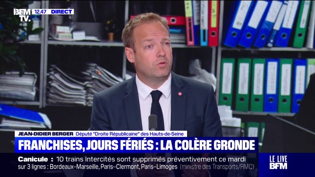 Suppression de deux jours fériés: Si on veut revaloriser le travail, on ne peut pas commercer par dire «il faut travailler plus gratuitement» , pour Jean-Didier Berger (LR)