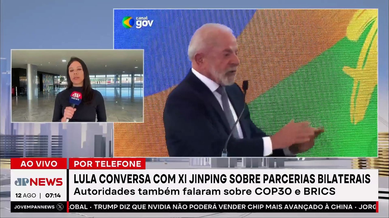 Lula conversa com Xi Jinping sobre BRICS, COP30 e parcerias bilaterais