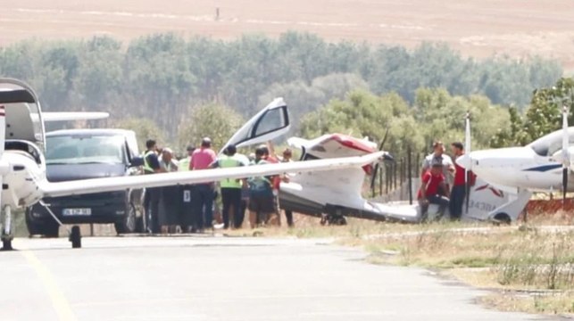 Ön dikmesinde arıza olan uçak Hezarfen Havalimanı’na iniş yaptı
