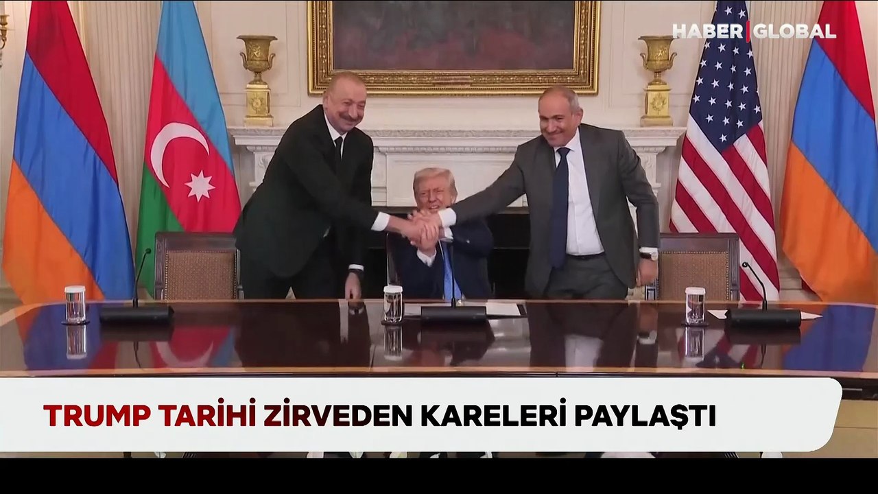 Trump tarihi zirveden kareleri paylaştı: "Aliyev ve Paşinyan artık iki iyi dostum"