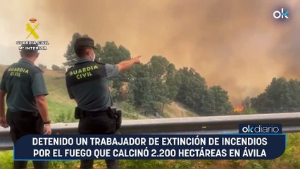 Detenido un trabajador de extinción de incendios por el fuego que calcinó 2.200 hectáreas en Ávila