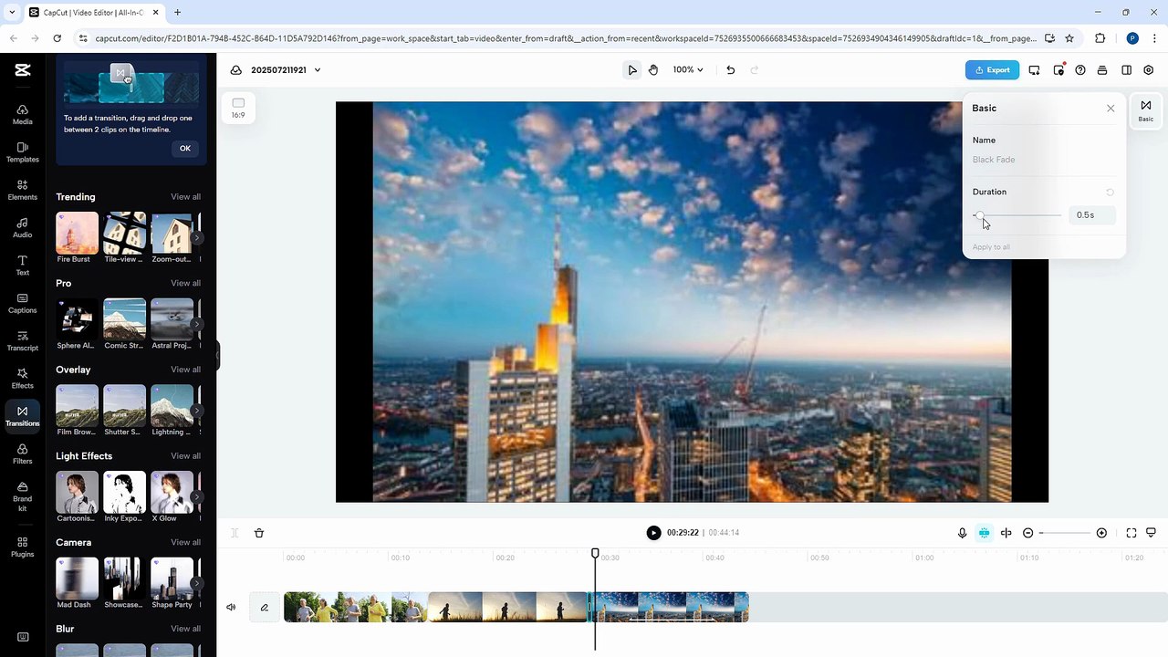 Capcut Web Editor 30 Transitions