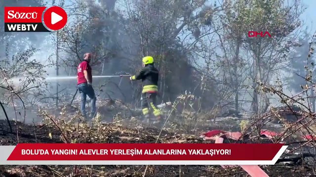 Bolu'da yangın! Alevler yerleşim alanlarına yaklaşıyor!