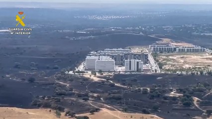 Imágenes aéreas del incendio en Tres Cantos