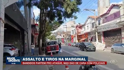 Bandidos armados partem para o ataque, mas dão de cara com policiais