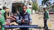 Seis jornalistas são mortos em Gaza