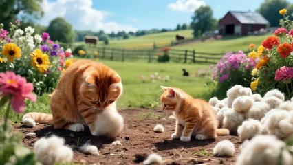 Ginger and Mama Cat Rescue an Abandoned Bunny Who Finally Feels a Mother's Love Again💕