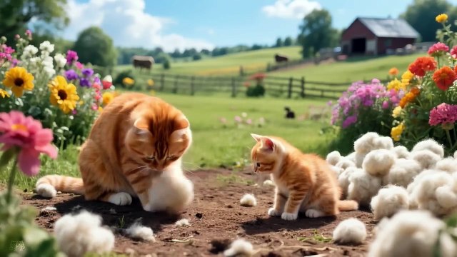 Ginger and Mama Cat Rescue an Abandoned Bunny Who Finally Feels a Mother's Love Again💕