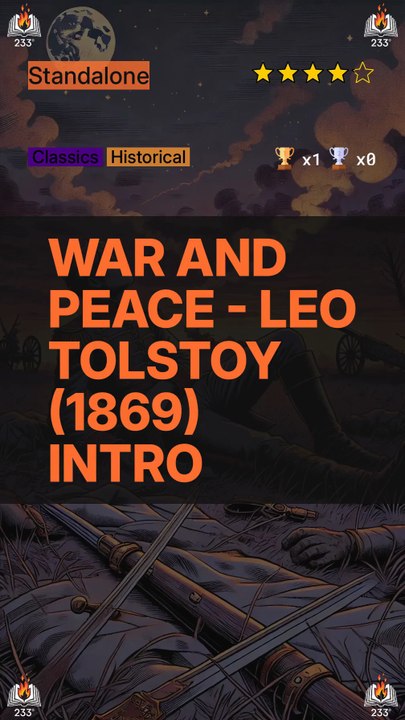 War and Peace - Leo Tolstoy (1869) Intro