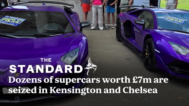 Dozens of supercars worth £7m are seized in Kensington and Chelsea anti-social driving crackdown