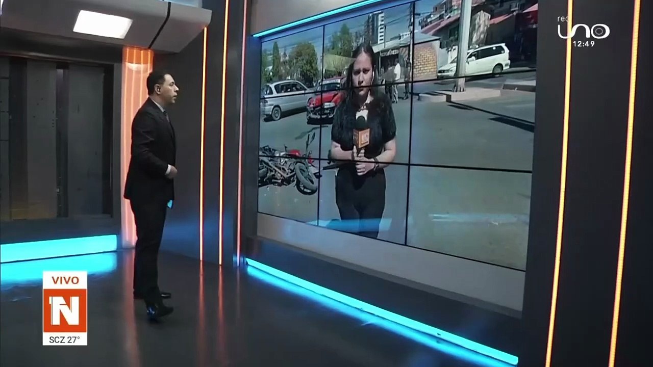 ¡Dio un giro prohibido! Taxista atropelló a un motociclista en la avenida América