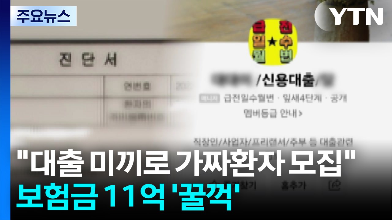 "대출 미끼로 가짜환자 모집"...보험금 11억 '꿀꺽' / YTN
