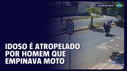 Vídeo: Idoso morre atropelado por homem que empinava moto em Uberlândia