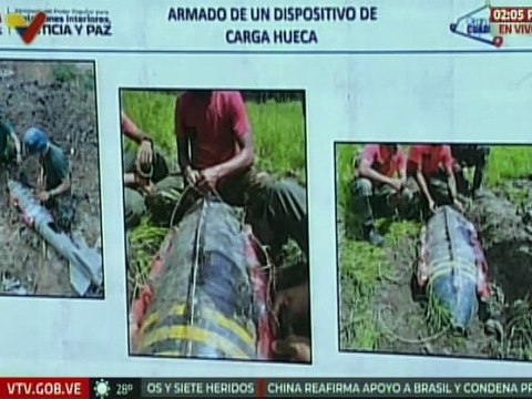 Diosdado Cabello muestra los explosivos encontrados en almacenes del edo. Monagas