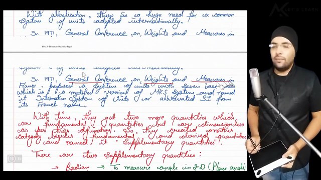 Lecture 1 - Basics of Units and Measurements Class 11 Physics IIT Jee Mains/ Neet