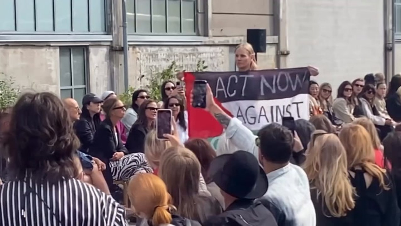 Model unveils Palestinian flag on runway during Copenhagen Fashion Week