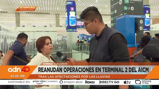 Reanudan operaciones en terminal 2 del AICM tras segundo día de afectaciones por lluvias