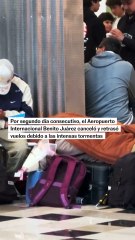 Caos en el aeropuerto de CDMX por lluvias