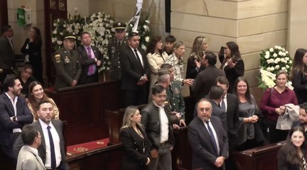 Capitolio nacional de Colombia: homenaje para despedir al senador Miguel Uribe Turbay