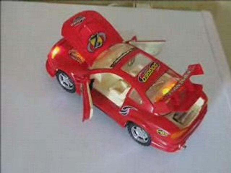 Voiture musicale lumineuse rouge