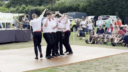 Thrales Rapper Dancers impressed with their precision at the Dartmoor Folk Festival, video Alan Quick IMG_9137