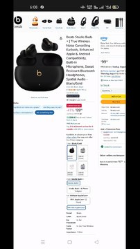 Beats Studio Buds + | True Wireless Noise Cancelling Earbuds, Enhanced Apple & Android Compatibility, Built-in Microphone, Sweat Resistant Bluetooth Headphones, Spatial Audio - Black/Gold