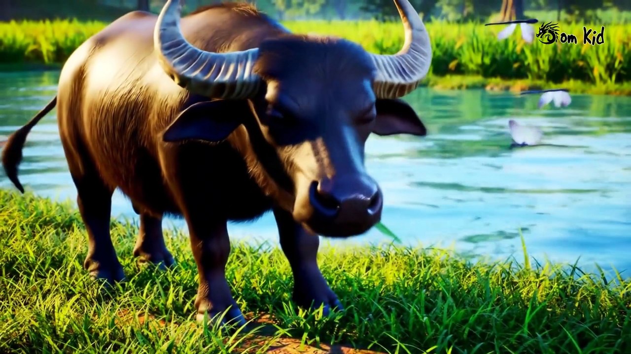 Chú Trâu Đen - Nhạc Thiếu Nhi Vui Nhộn | Hoạt Hình Sôi Động, Nhạc Hoạt Hình Cho Bé