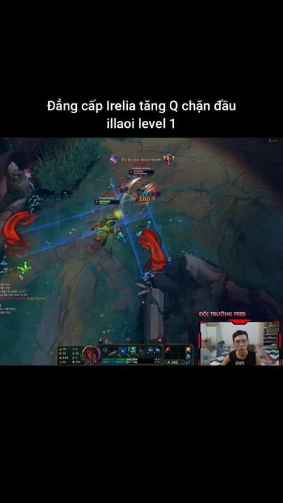 Đẳng cấp Irelia tăng Q chặn đầu illaoi level 1 #irelia #illaoi #lienminhhuyenthoai #leagueoflegends #knightriseky