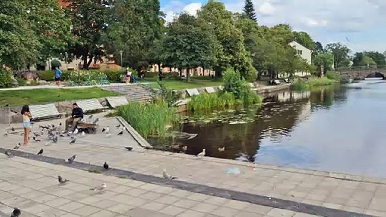 Örebro slott sett från invid Storgatan i Örebro 8 Aug. 2025