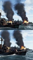 🔥 CHAOS AT SEA! 💥 Warships Ablaze in Epic Ocean Warfare