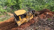 Using D6R XL Bulldozer in the Mountains Case Study of New Road Project