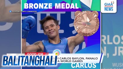 Pinoy Wushu Player Carlos Baylon, panalo ng bronze medal sa World Games | Balitanghali