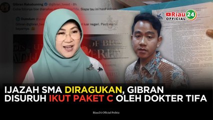 Ijazah SMA Diragukan, Gibran Disuruh Ikut Paket C oleh Dokter Tifa