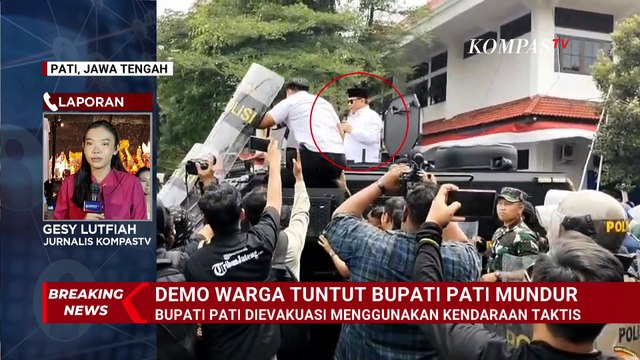 Keos! Detik-Detik Bupati Pati Sudewo Dilempari Batu-Tomat Busuk oleh Massa Demo