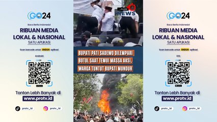 Bupati Pati Sadewo Dilempari Botol Saat Temui Massa Aksi, warga tuntut bupati mundur