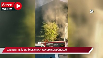 Başkentte iş yerinde çıkan yangın söndürüldü