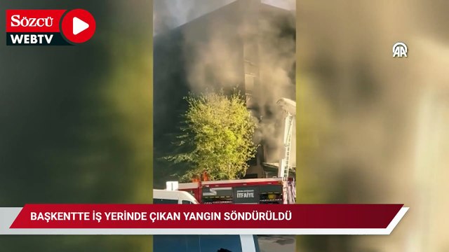 Başkentte iş yerinde çıkan yangın söndürüldü