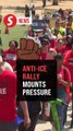 Anti-ICE rally in Los Angeles calls for 24-hour community strike