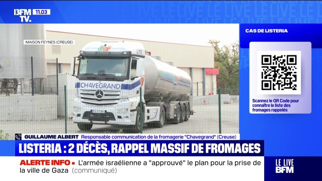 Listériose: Tous les fromages qui sont suspectés d'être contaminés ont été fabriqués sur une ancienne ligne de production , indique la fromagerie Chavegrand