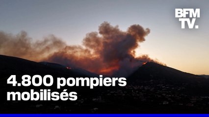 La Grèce confrontée à plusieurs violents incendies